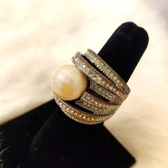 Vintage large pearl ring - Picture 3 of 7